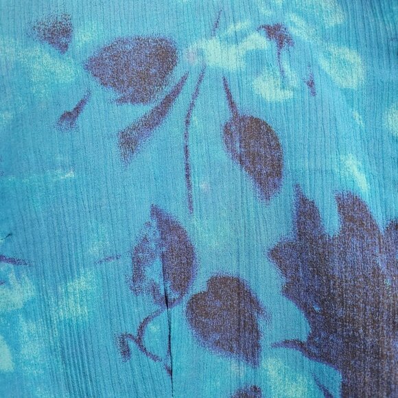 Reitman's Womens Blue Floral Flutter Sleeve Blouse Size 22 - Picture 8 of 10